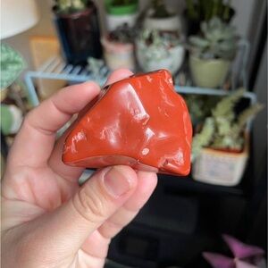 polished red jasper crystal